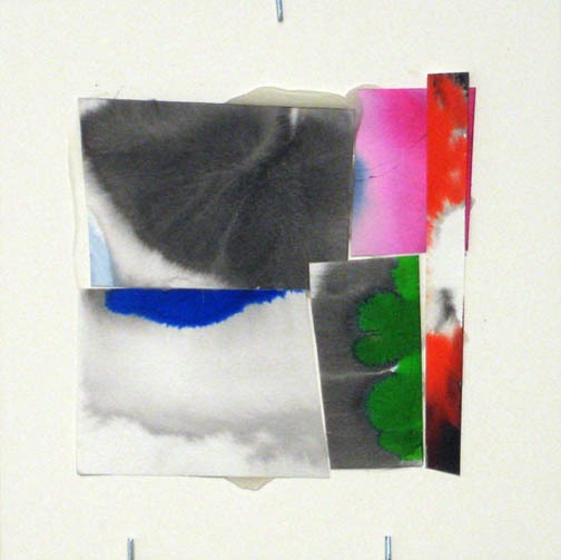 Counter-Structure #0037, 8x8in., watercolor pieces collaged on clayboard, 2009